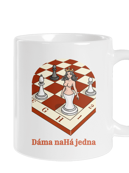 Dáma nahá jedna klasický hrnek White
