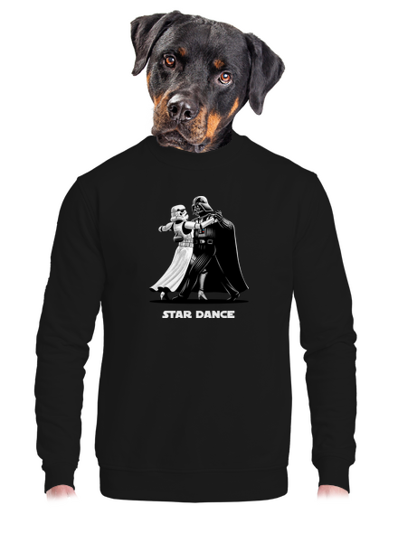 Star dance unisex mikina bez kapuce Black