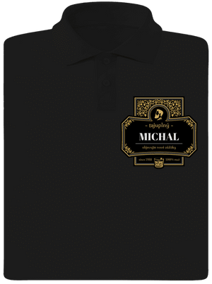 Alkoholová etiketa pánská polokošile Black