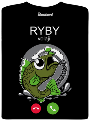 Ryby volají pánské dlouhý rukáv Black
