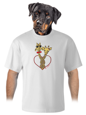 Žirafy ve svazku unisex tričko oversized White