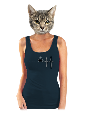 Coffee help dámské tílko klasické Navy