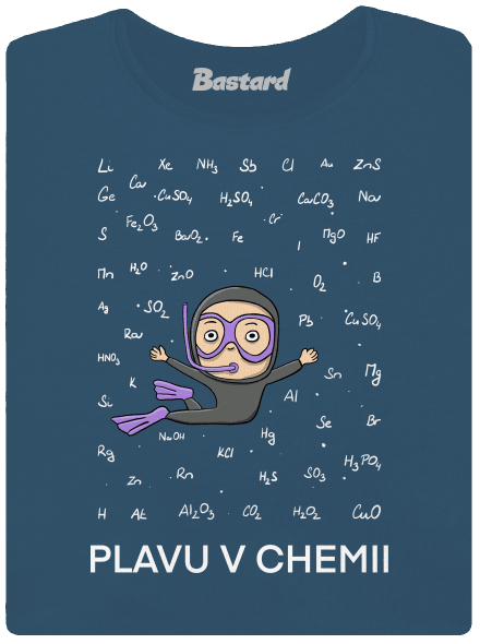 Plavu v chemii dámské tričko premium Petrol Blue