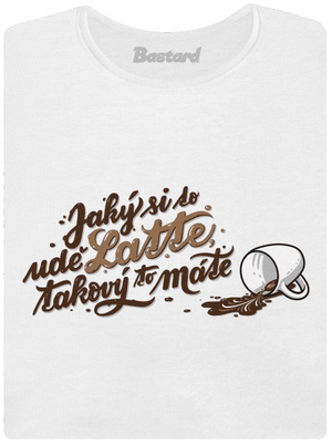 Latte dámské tričko s lemem White