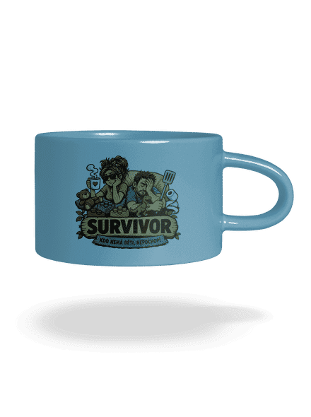 Survivor  hrnek makronka Blue Macaron