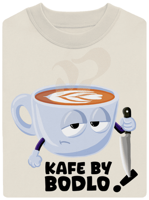 Kafe by bodlo unisex mikina bez kapuce Off White