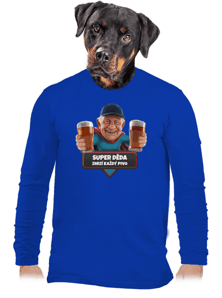 Super děda pánské dlouhý rukáv Royal Blue