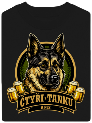 Čtyři z tanku a pes unisex mikina bez kapuce Black