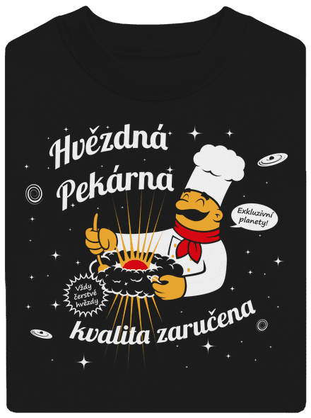 Hvězdná pekárna unisex mikina bez kapuce Black