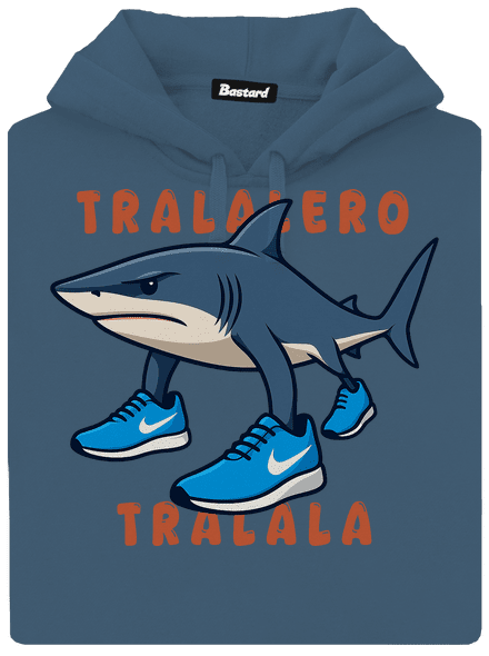 Tralalero Tralala – Italian Brainrot dámská mikina klokanka Denim