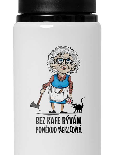 Neklidná bez kafe lahev na vodu White