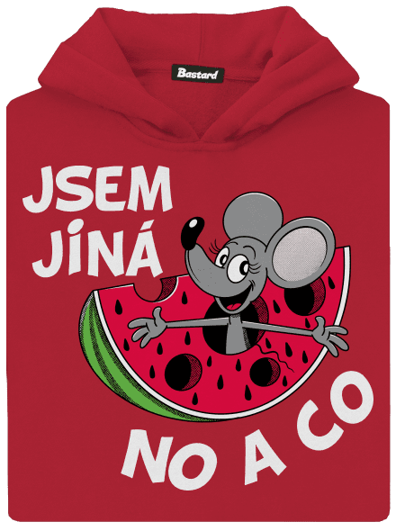 Jsem jiná dětská mikina klokanka Fire Red
