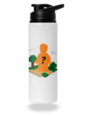 Lego postava z vlastní fotky lahev na vodu White