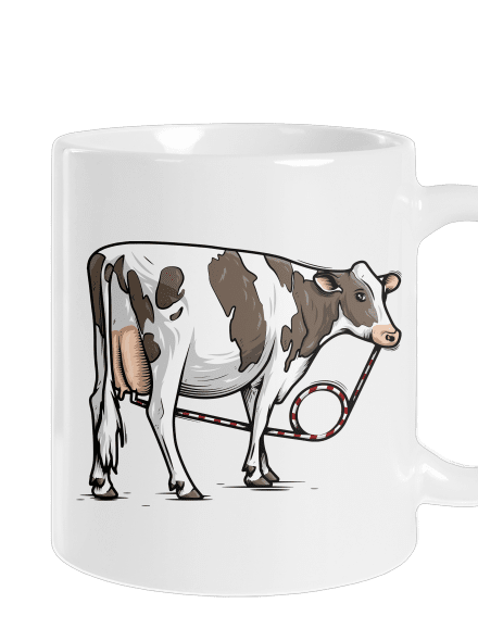 Cow drink klasický hrnek White