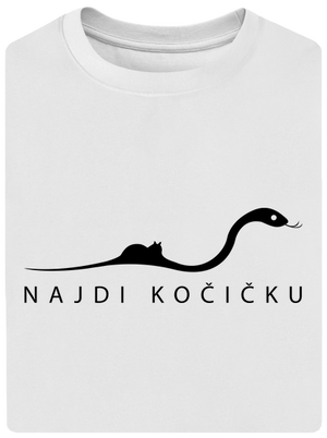 Najdi kočičku unisex tričko oversized White