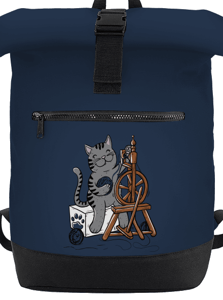 Kočka přede batoh French Navy