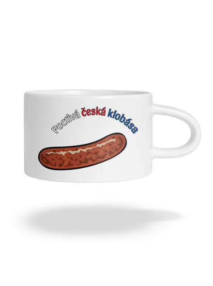 Poctivá buchta a klobása hrnek makronka White