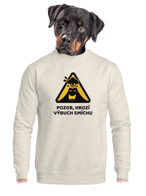 unisex mikina bez kapuce