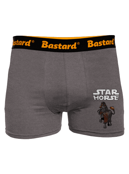 Star horse boxerky Gray Melange