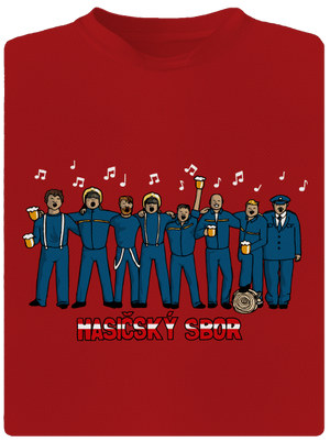 Hasičský sbor pánské sportovní tričko Red Mal