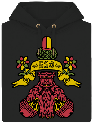 Kulový eso unisex mikina premium Dark Black