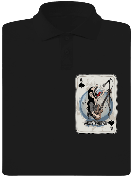 Ace of Spades pánská polokošile Black