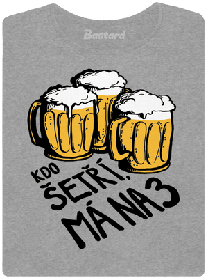 Kdo šetří, má na tři dámské tričko Dark Gray Melange