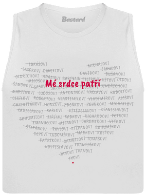 Mé srdce patří dámské tílko volné White