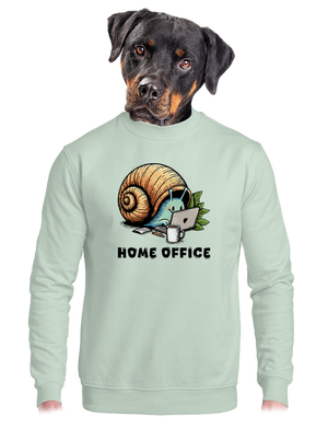 Šnekův home office unisex mikina bez kapuce Blush Mint