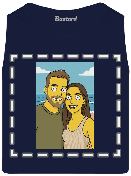 Simpsonovi z vlastní fotky pánské tílko French Navy