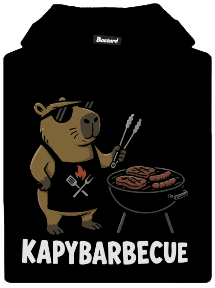 Kapybarbecue dětská mikina klokanka Black