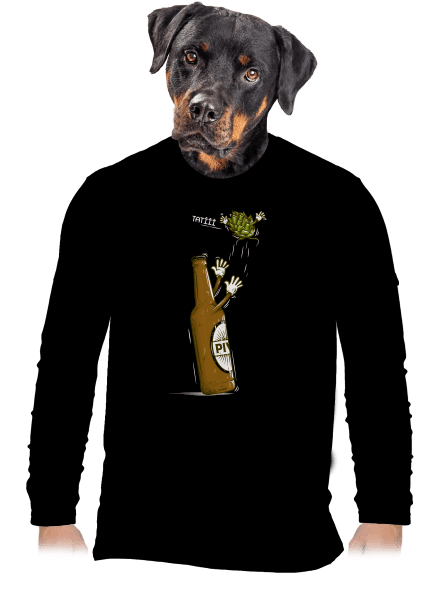 Lahváč a syn pánské dlouhý rukáv Black