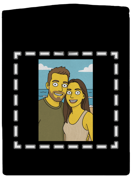 Simpsonovi z vlastní fotky dámská mikina na zip Black