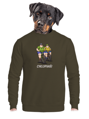 unisex mikina bez kapuce