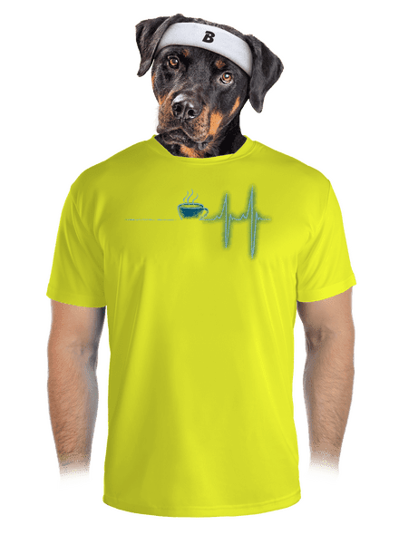 Coffee help pánské sportovní tričko Neon Yellow