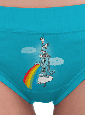 Jak vzniká duha dámské kalhotky Turquoise