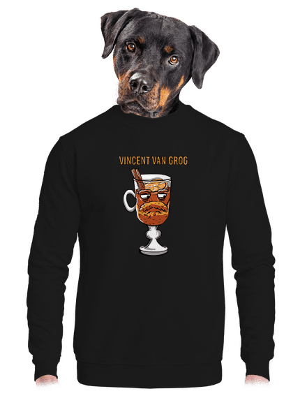 Vincent van Grog unisex mikina bez kapuce Black