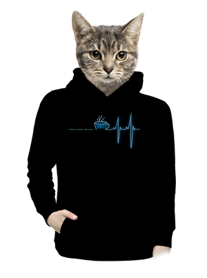 Coffee help dámská mikina klokanka Black