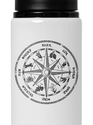 Alkoholický kompas lahev na vodu White