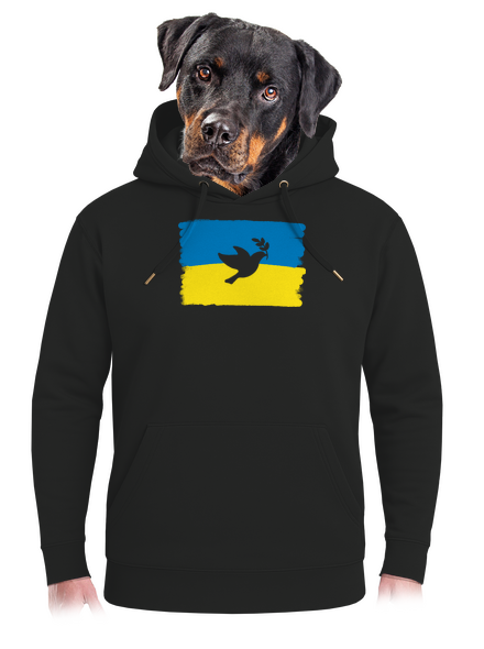 Ukrajina - Holubice unisex mikina premium Dark Black