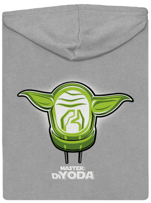 Mistr DiYoda pánská mikina na zip Light Melange