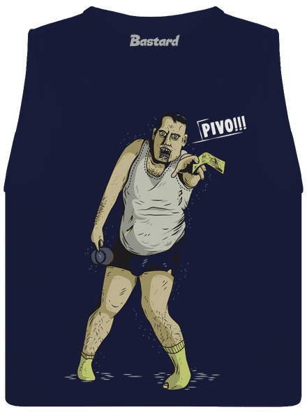 Beer zombie dámské tílko volné Navy