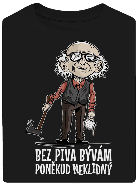Neklidný bez piva unisex tričko oversized Black