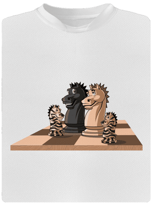 Šachová rodina dětské sportovní tričko White