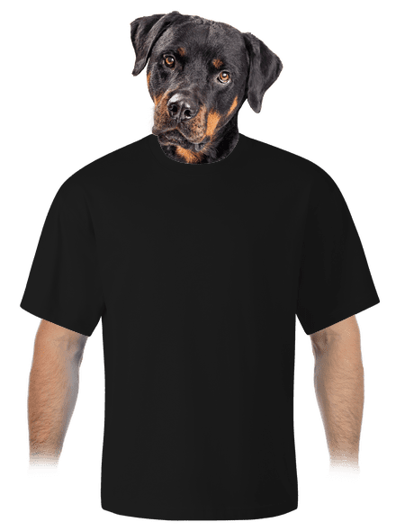Bez potisku unisex tričko oversized Black