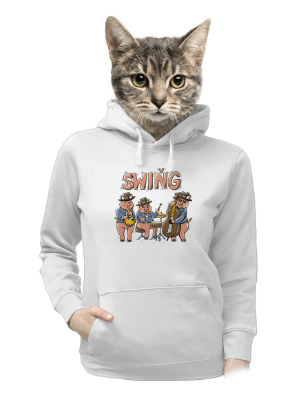 Swiňg dámská mikina klokanka White