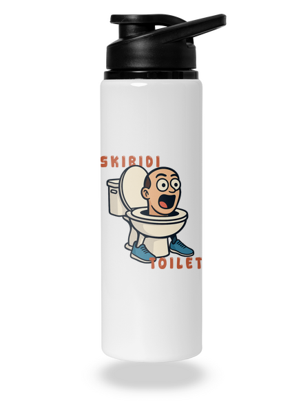 Skibidi Toilet lahev na vodu White