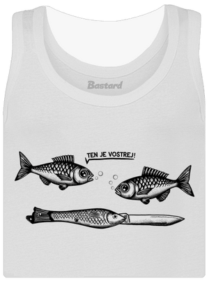 Vostrá rybička dámské tílko klasické White