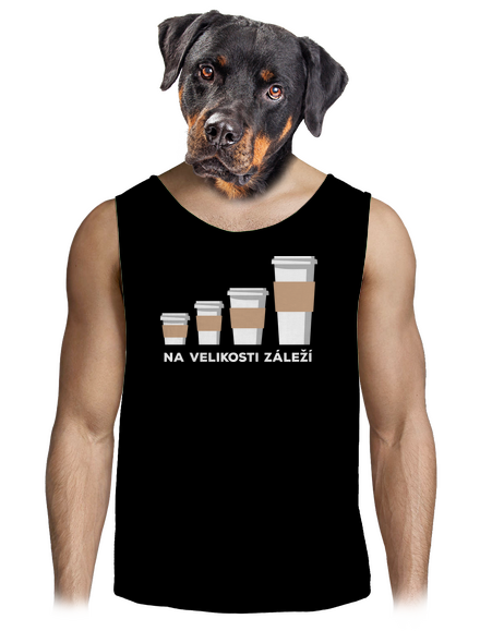 Na velikosti záleží pánské tílko Black