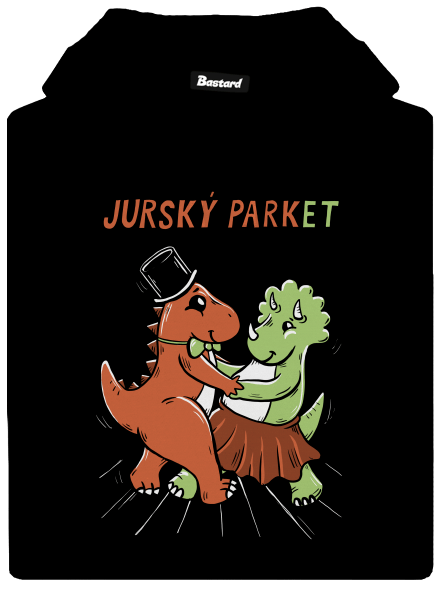 Jurský parket pánská mikina klokanka Black